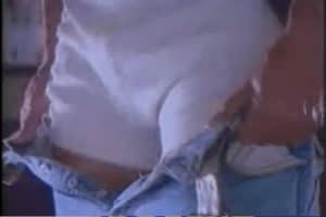 Levi as America Riveting Icon Part 5 | Man pulling on jeans over his tighty whities